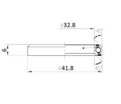 Ložisko hlavového zloženia ELVEDES | 1 1/4" | 32,8 x 41,8 x 6 - 45° x 45° | 1 pcs | MR136